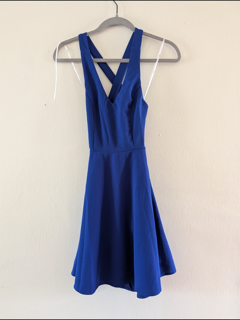 Katrina Royal Blue Strappy Backless Skater Dress XS Lulu's - Picture 6 of 7